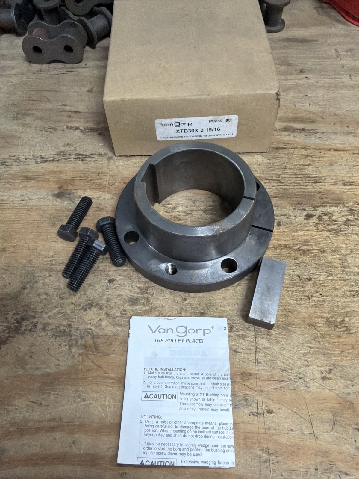 Van Gorp XTB30X-2-15/16 Split Bushing Flanged With 2-15/16 Bore (a9)