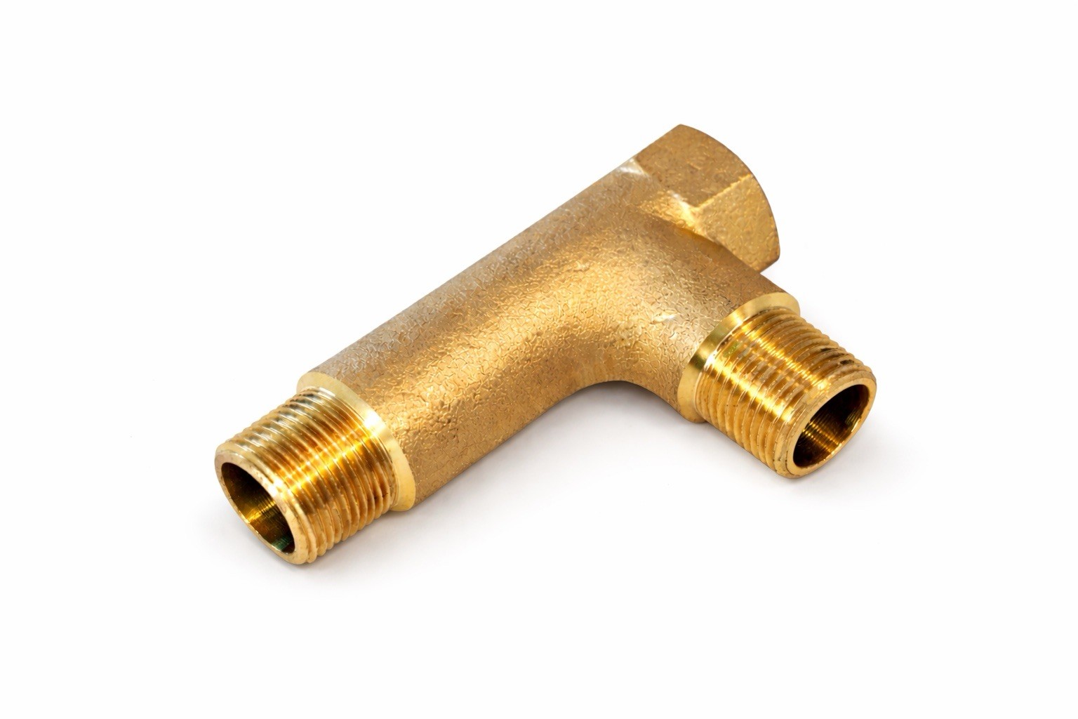 Brass Tee 3/4" MPT x 3/4" MPT x 1/2" FPT Pipe Fitting NPT Hydronic Boiler