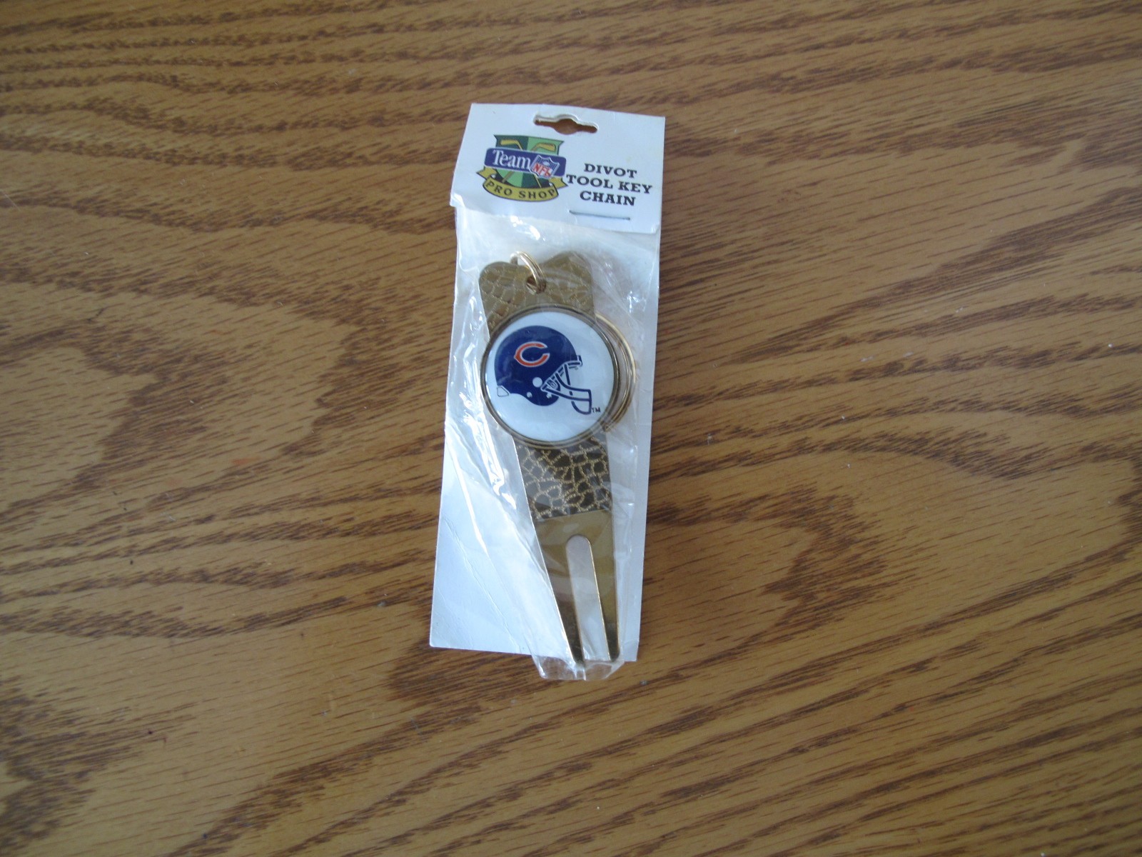 NFL Golf Divot Tool Key Ring Chicago Bears NEW Sealed Golfing