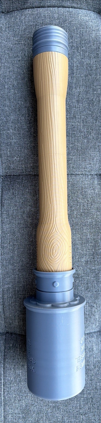 WWII M24 German Potato Masher Stick Grenade REPLICA w/ Screw Cap & String Pull