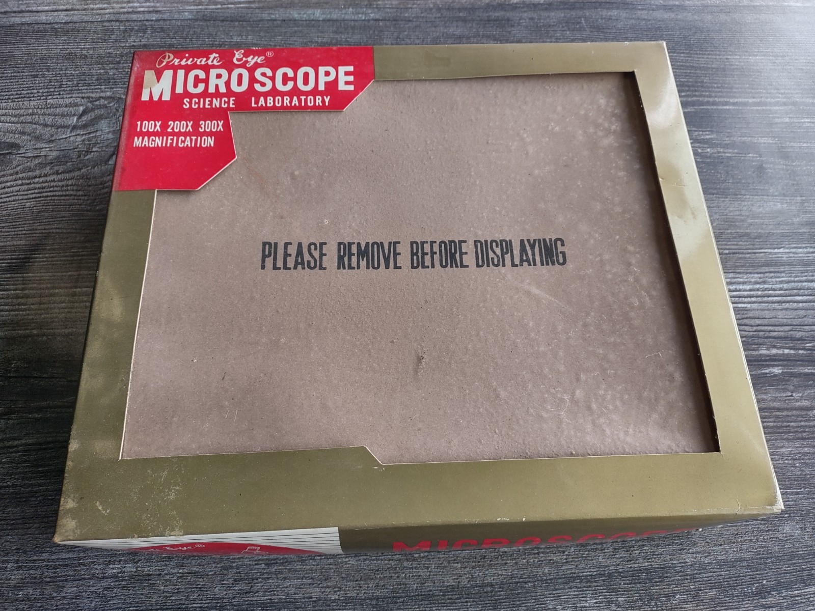 NOS Vintage 1950’s Private Eye Student Microscope 100x 200x 300x w/ Tools Slides
