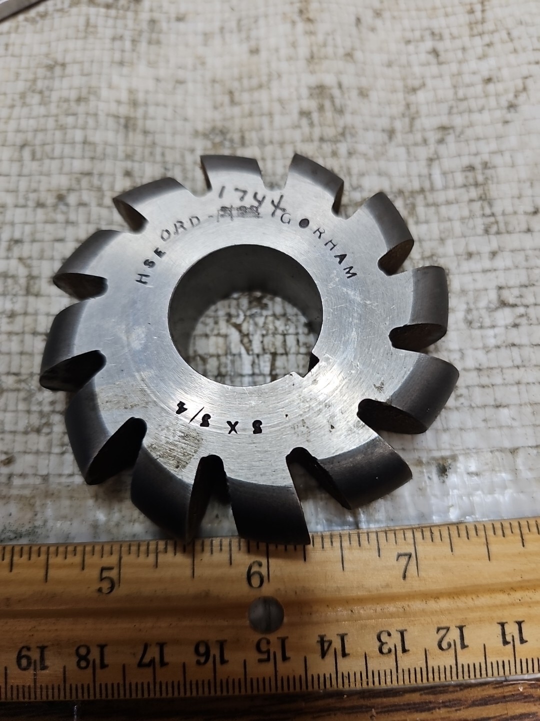 GORHAM 3.000" x 3/4" x 1.0" CONVEX 3/4", .750" DIA Side Milling Cutter HSS