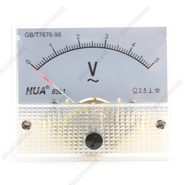 1 × AC5V Analog Panel Volt Voltage Meter Voltmeter Gauge 85L1 AC0-5V