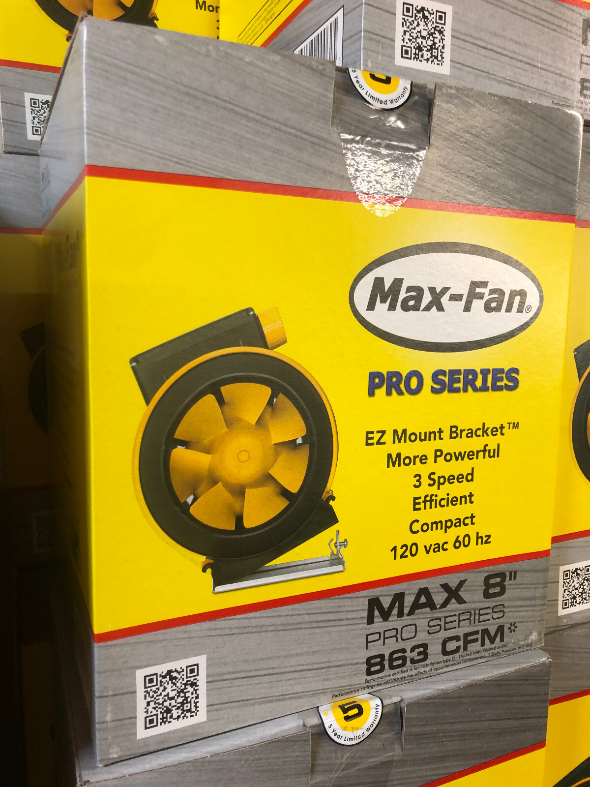Can Fan MAX FAN PRO 8" Inline Exhaust Mixed Flowed Fan blower (863 CFM)