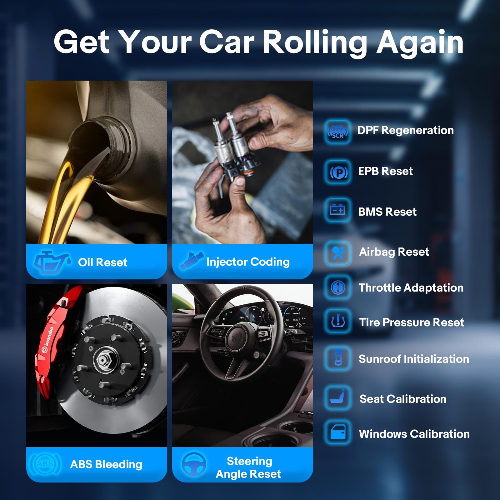 TOPDON TopScan PRO Mid-level Diagnostic Tool Injector Coding Tire Pressure Reset