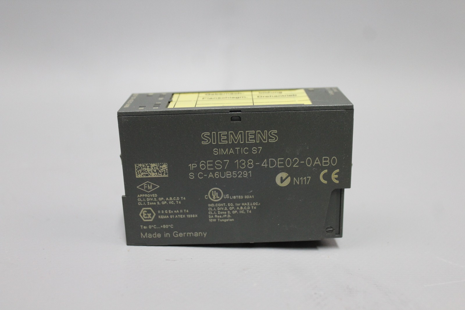 Siemens Simatic Electronics Module 6ES7138-4DE02-0AB0 Used
