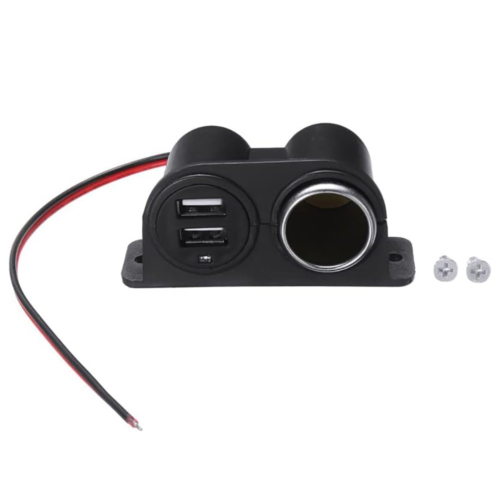 12V Car Cigarette Lighter Socket Splitter Dual USB Charger Power Adapter Outlet