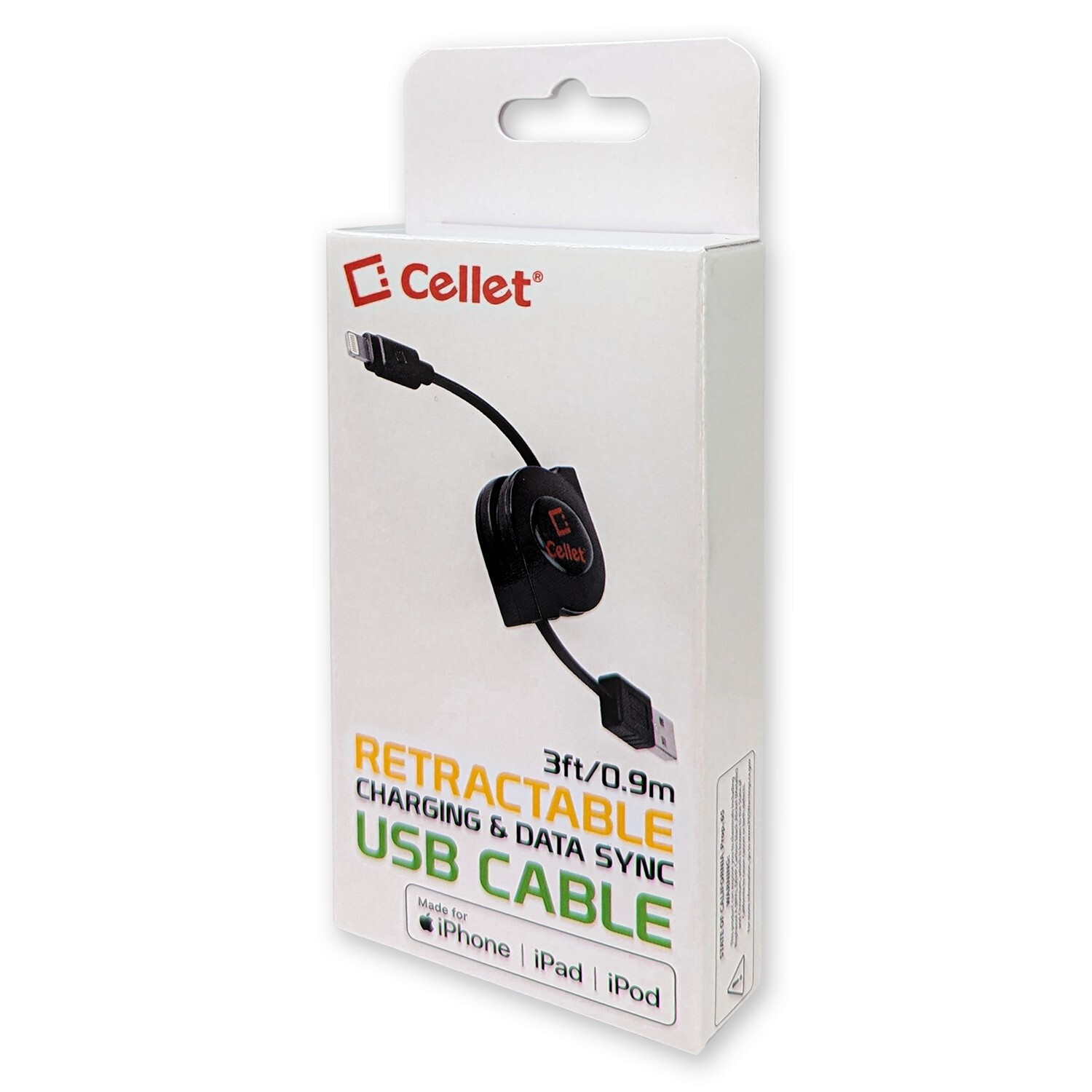 Cellet Retractable Apple MFi Certified Lightning Charging / Data Cable