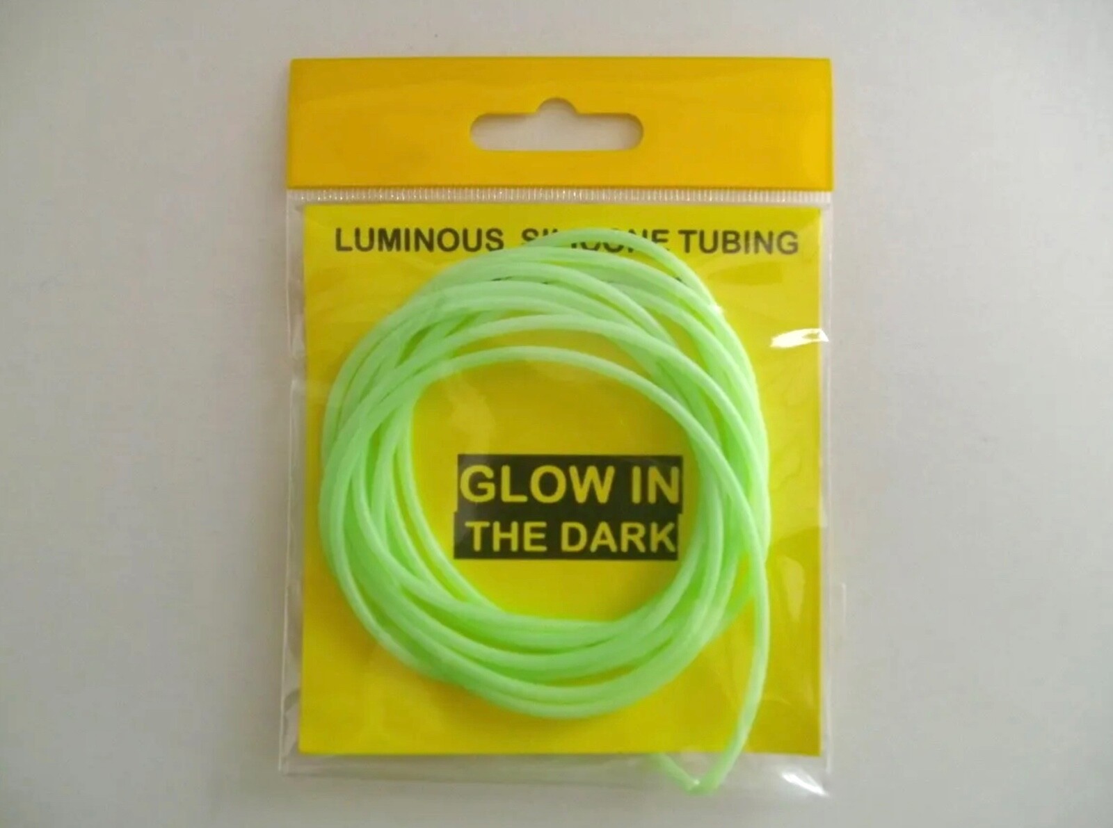 SEA FISHING: PACK OF LUMINOUS SILICONE TUBING 2 Metres long. Choice of 3 bores