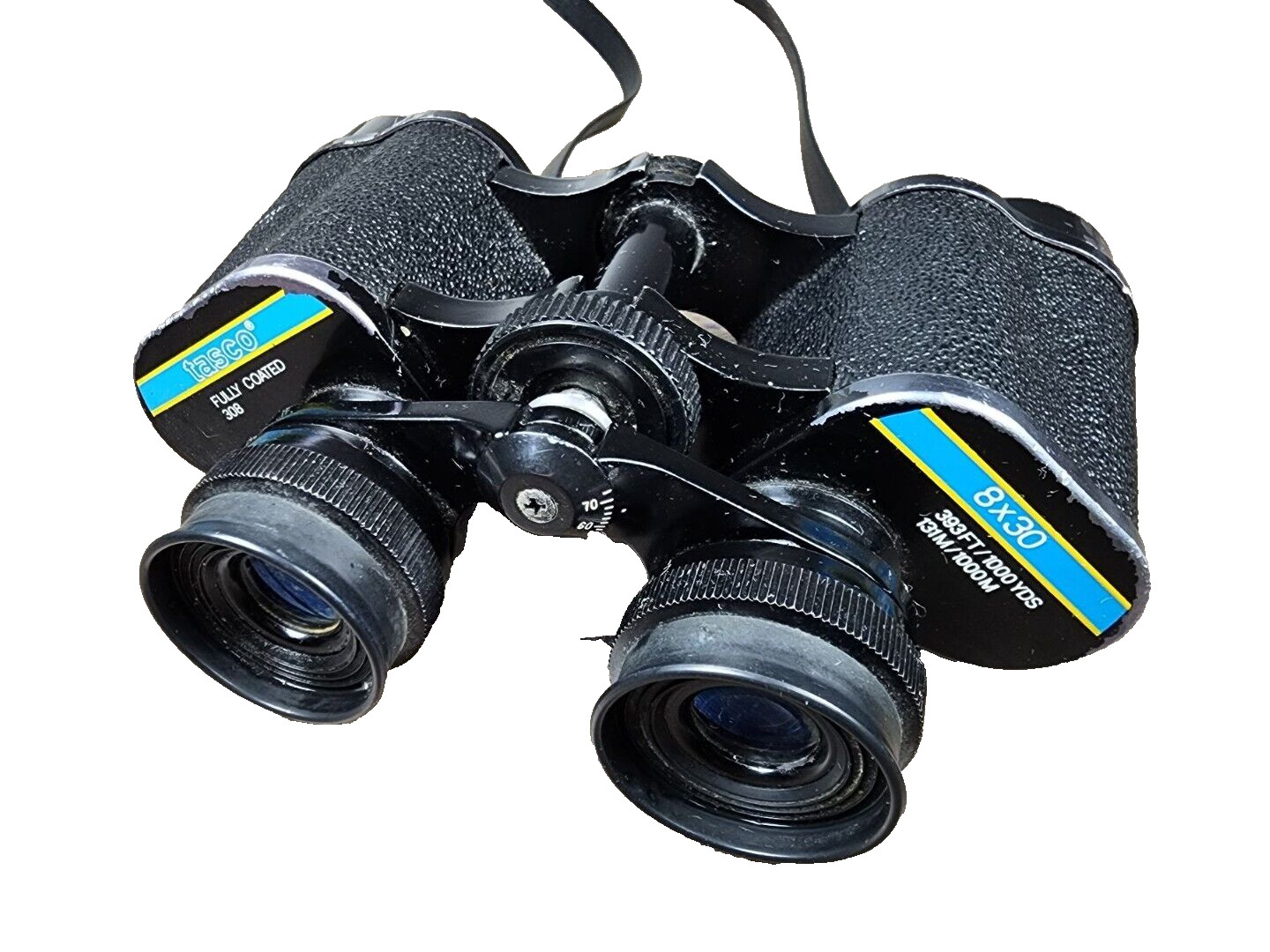 Tasco Fully Coated #308 Black 8x30 -393ft/1000 yds Binoculars and Case!