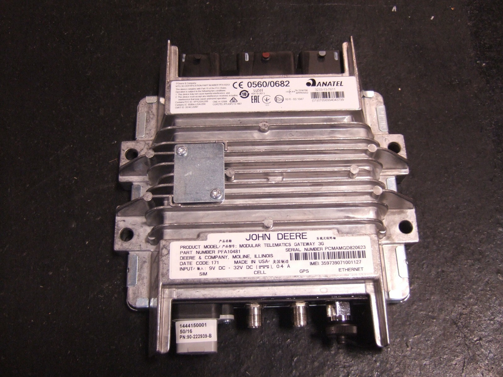 John Deere PFA10481 Electronic Control Unit-Satellite, Dozer, Tractor, BHL +