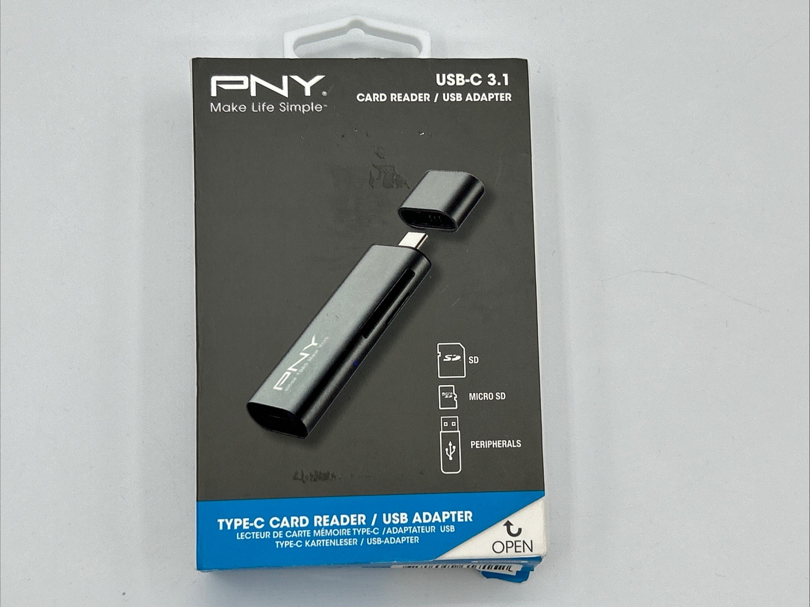 PNY USB-C 3.1 Card Reader/USB Adapter (Lot Of  5)