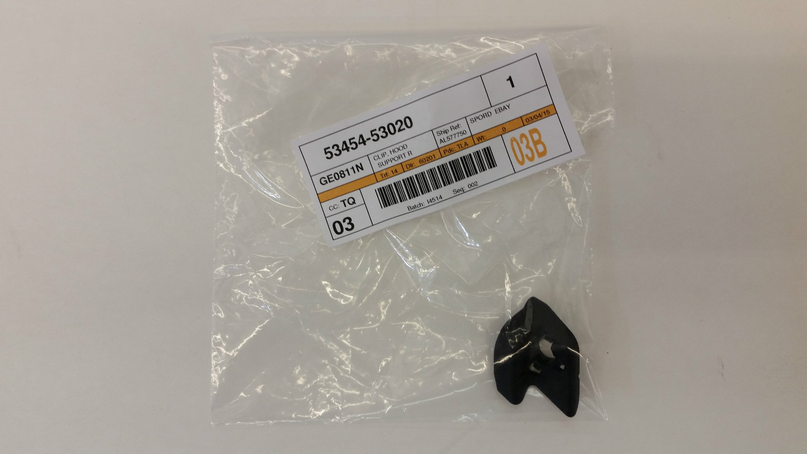 LEXUS OEM FACTORY HOOD PROP ROD CLIP 2001-2005 IS300 53454-53020