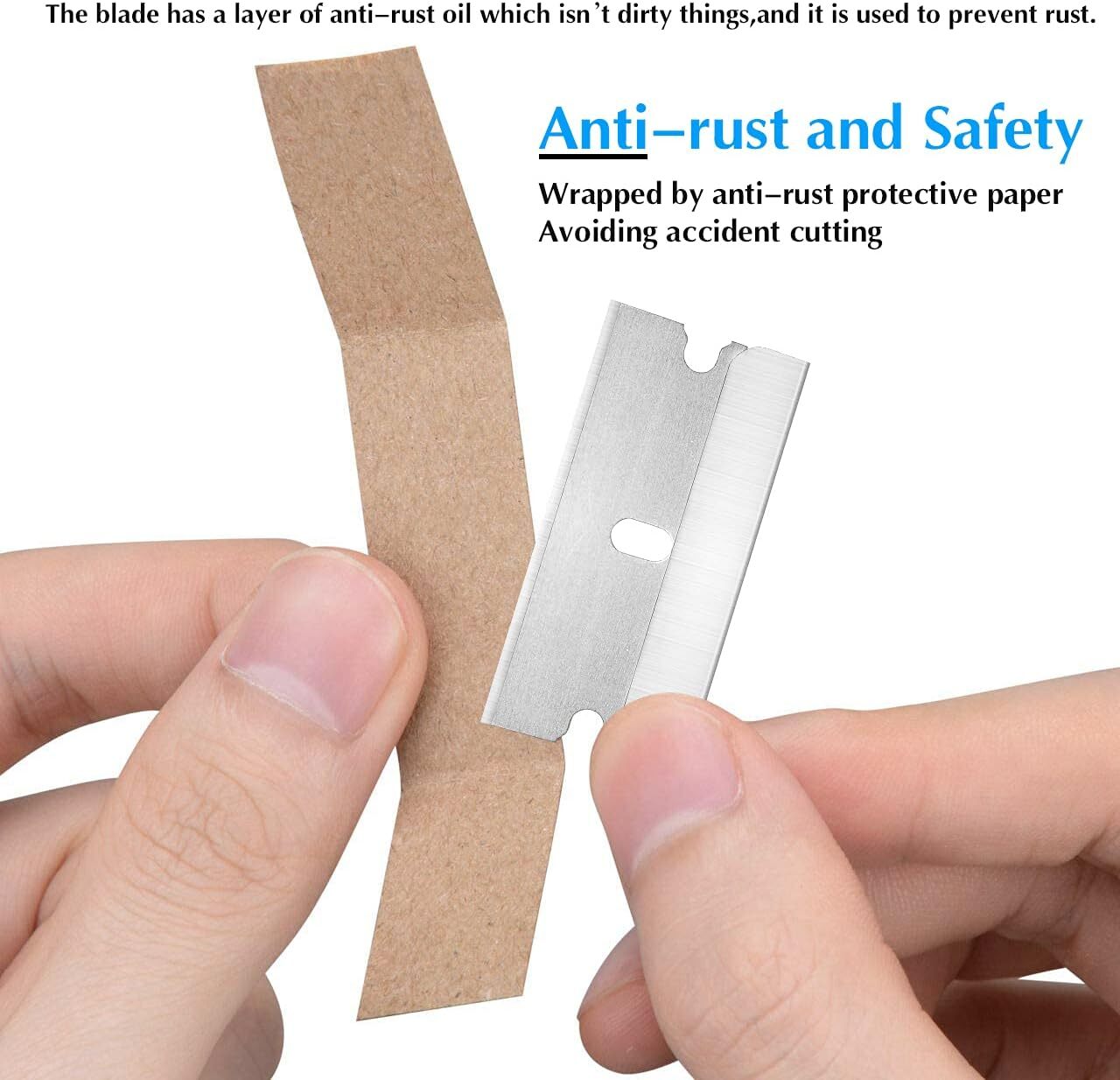 400xSingle Edge Razor Blades,Replacement Box Cutter Blades,for Removing Labels