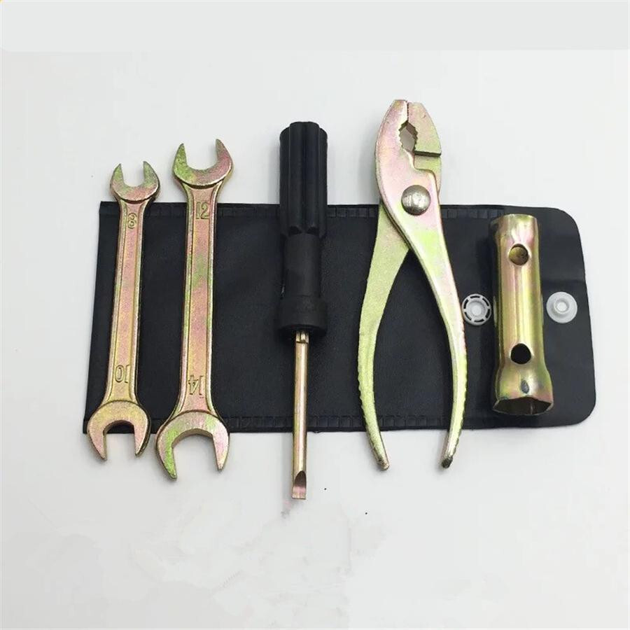 For Honda Motorcycle Tool Kit Screwdriver Spanner Spark Plug Wrench+Storage Bag