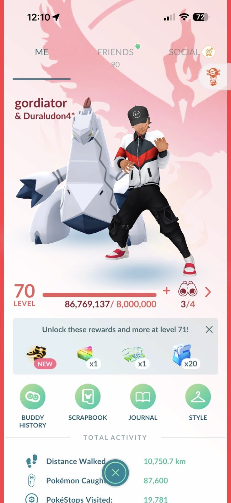 Pokémon GO Level 70 Game Account Gen 8 Duraludon 4* Legendaries Shiny
