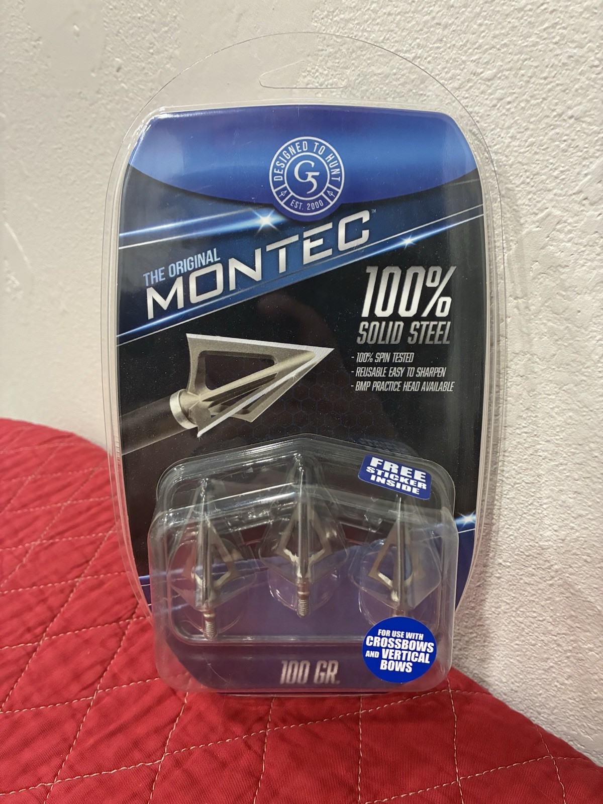 New G5 Montec Standard 100 Grain 3 Pack Broadheads