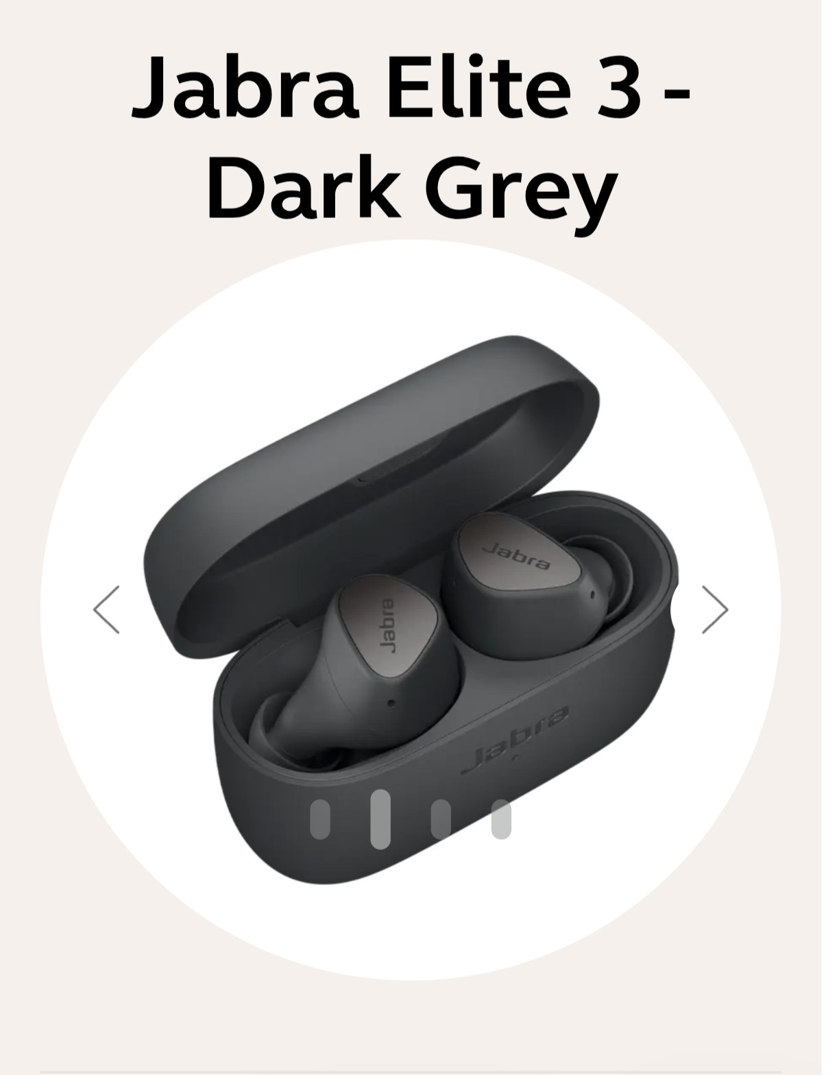 Jabra Elite 3 - Dark Grey - Powerfull Bass - Great Calls -Noise Isolating Design