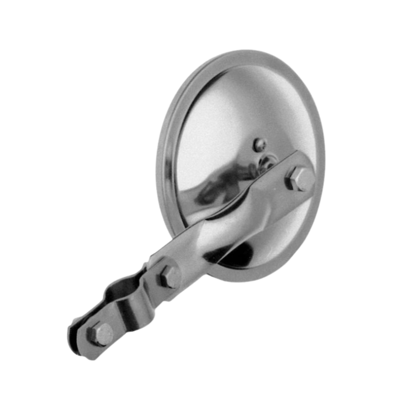 Peterson 654 Black 5" Round Clamp-on Mirror