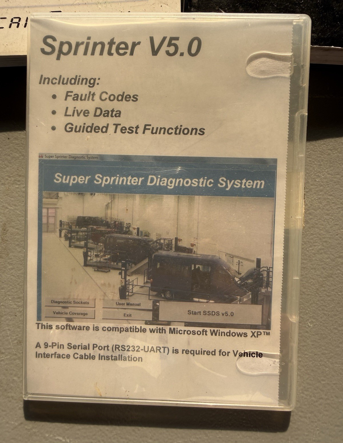 Sprinter V5.0 Diagnostic System Software CD for Windows XP w/ RS232-UART Cable