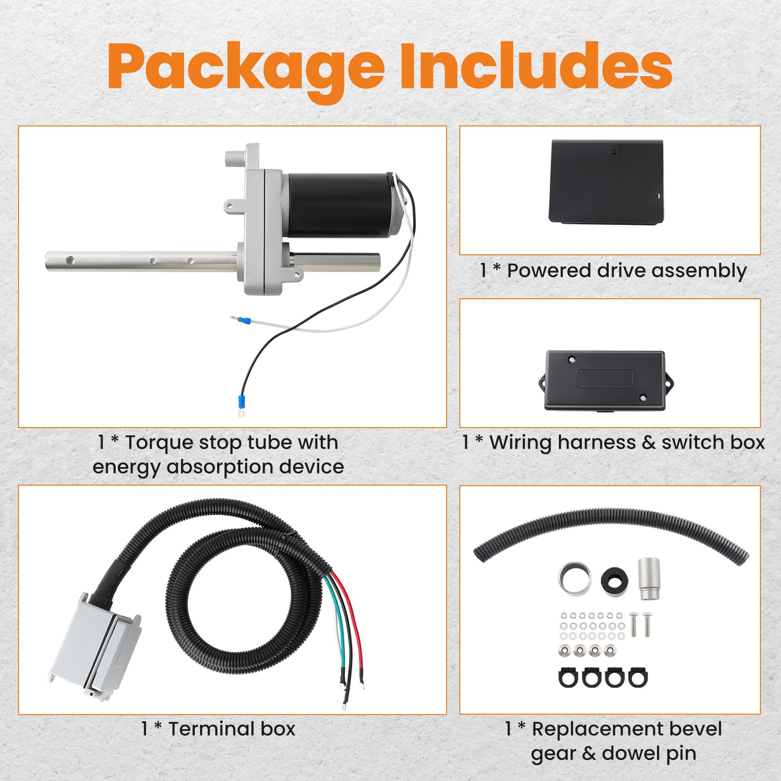 Electric Powered Trailer Jack Kit Replacement Bevel Gear Single Speed Jacks