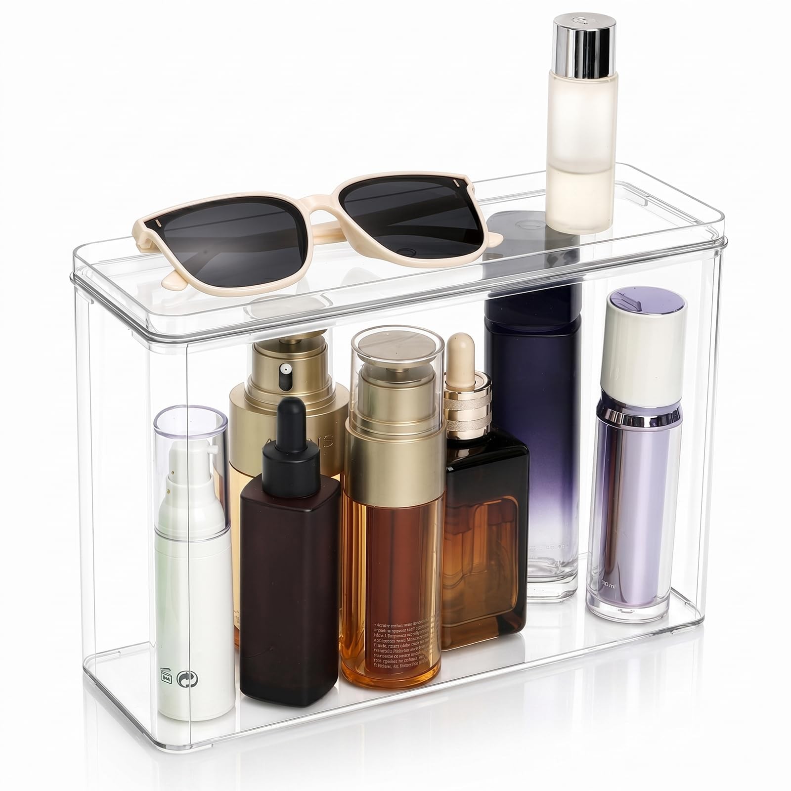 Hacaroa 2 Pack Phone Case Organizer Lid, Clear Plastic Cell Phone Case Storage