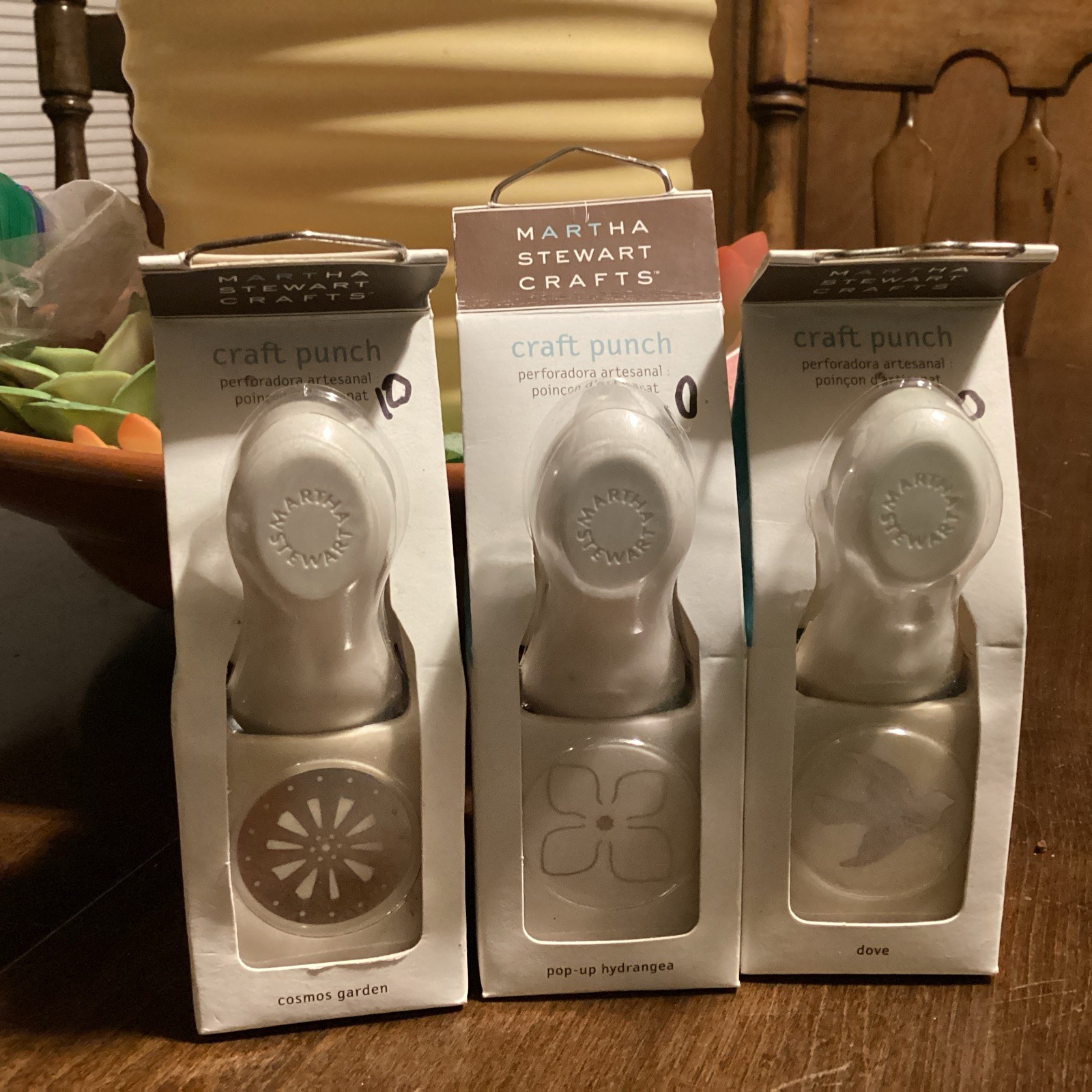 Martha Stewart Paper Punch Lot Crafts DOVE COSMOS GARDEN POP-UP-HYDRANGEA NEW