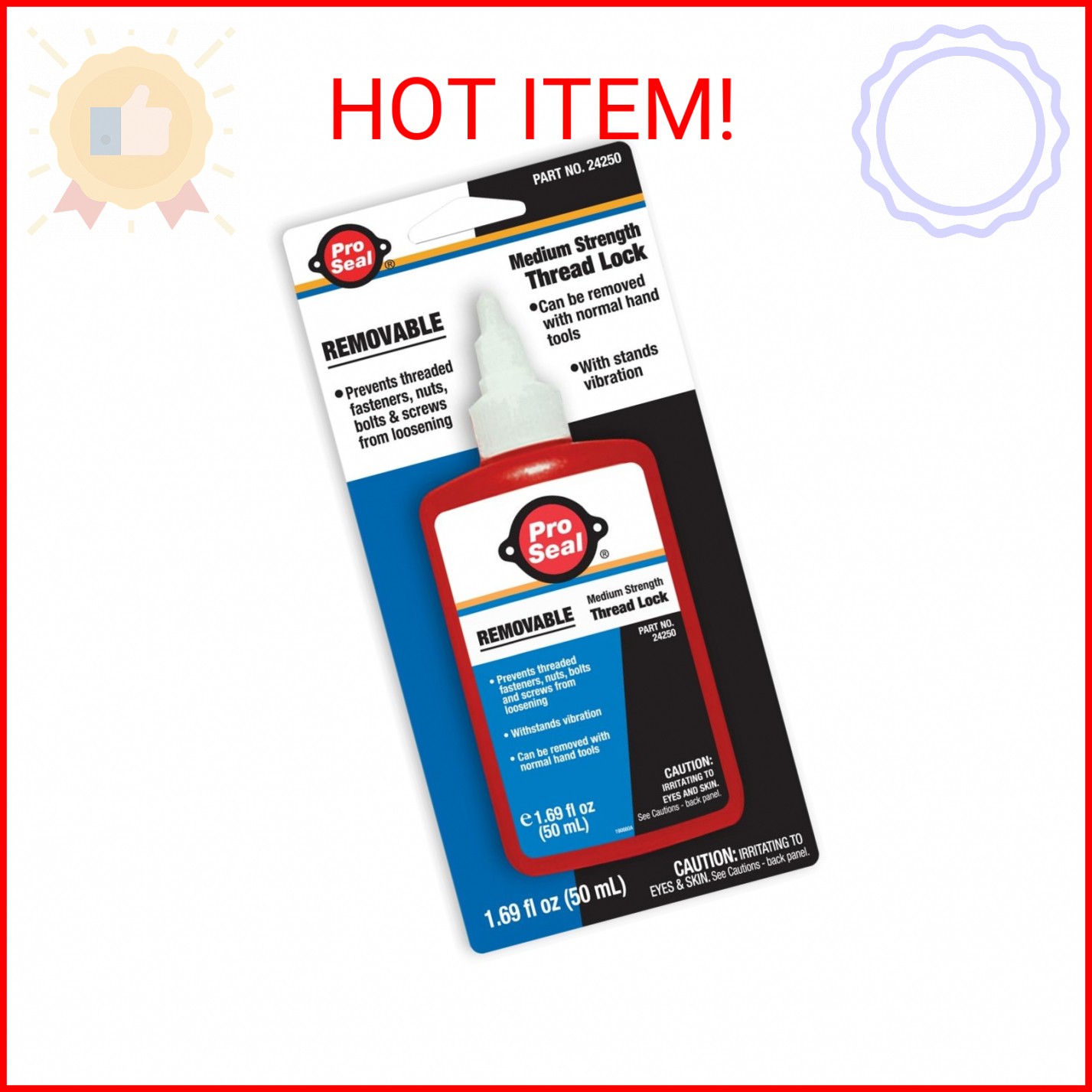 Pro Seal 24250 Blue Threadlock, .50ml