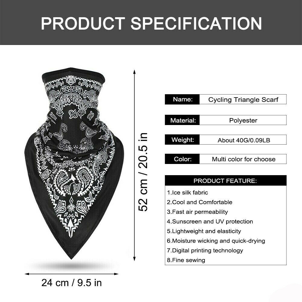 Neck Gaiter Bandana Face Mask Cooler UV Sun Protection Cooling Shield Balaclava