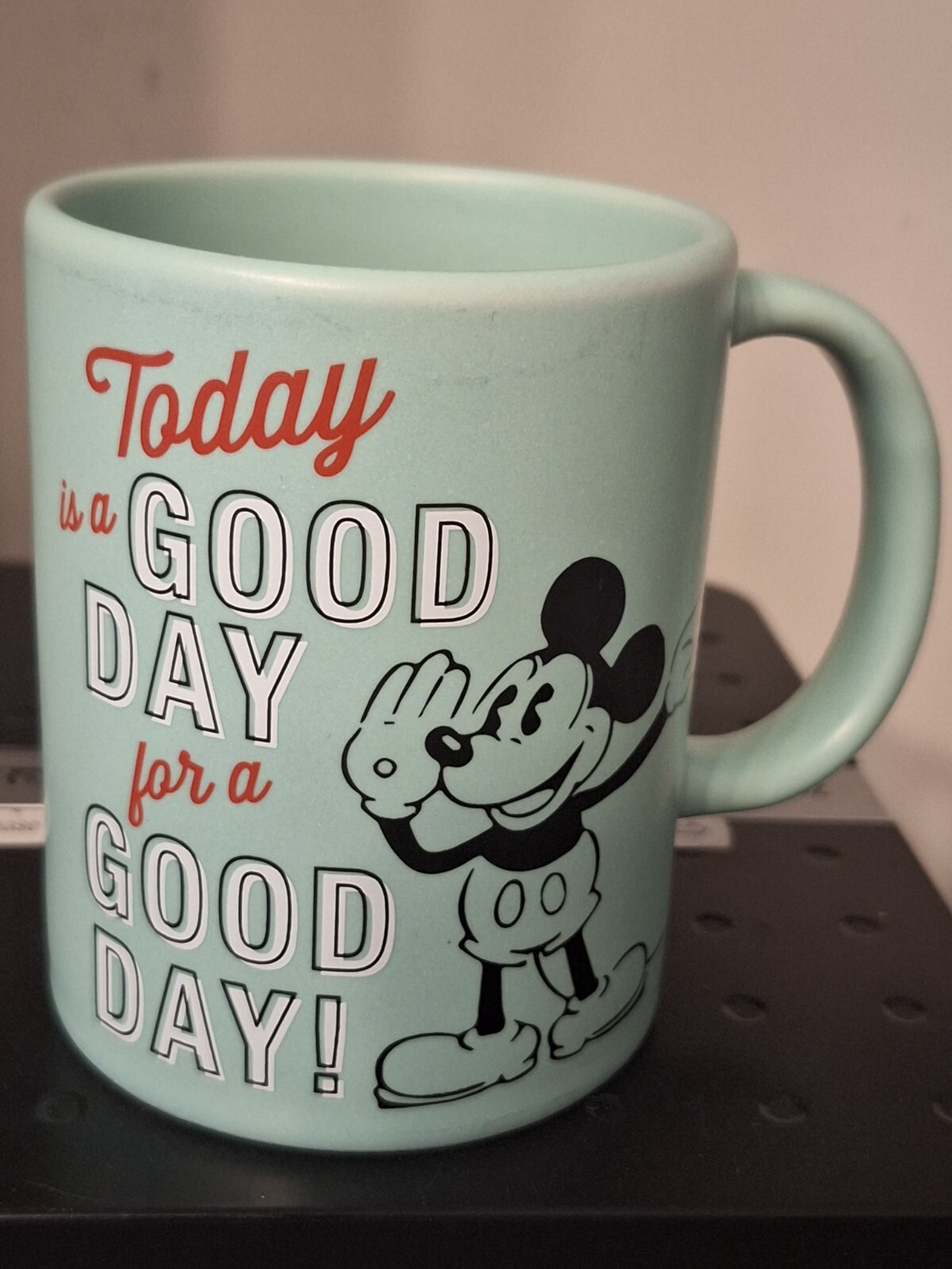 Disney Green Today is a Good Day Mickey Coffee Cup Stoneware Mug