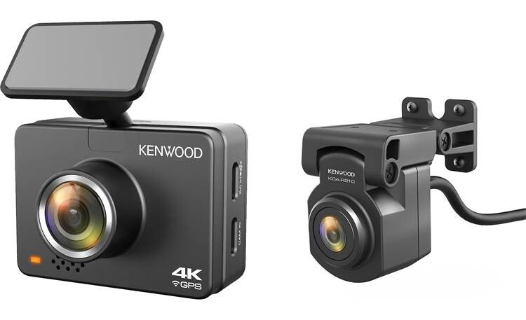 Kenwood DRV-A610WDP Compact 4K HD dash camera with 2" display, Wi-Fi, and GPS —