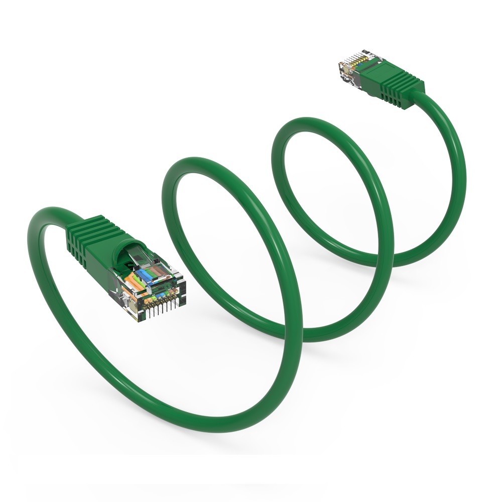 20Ft CAT5E UTP Ethernet Network Booted Cable Green