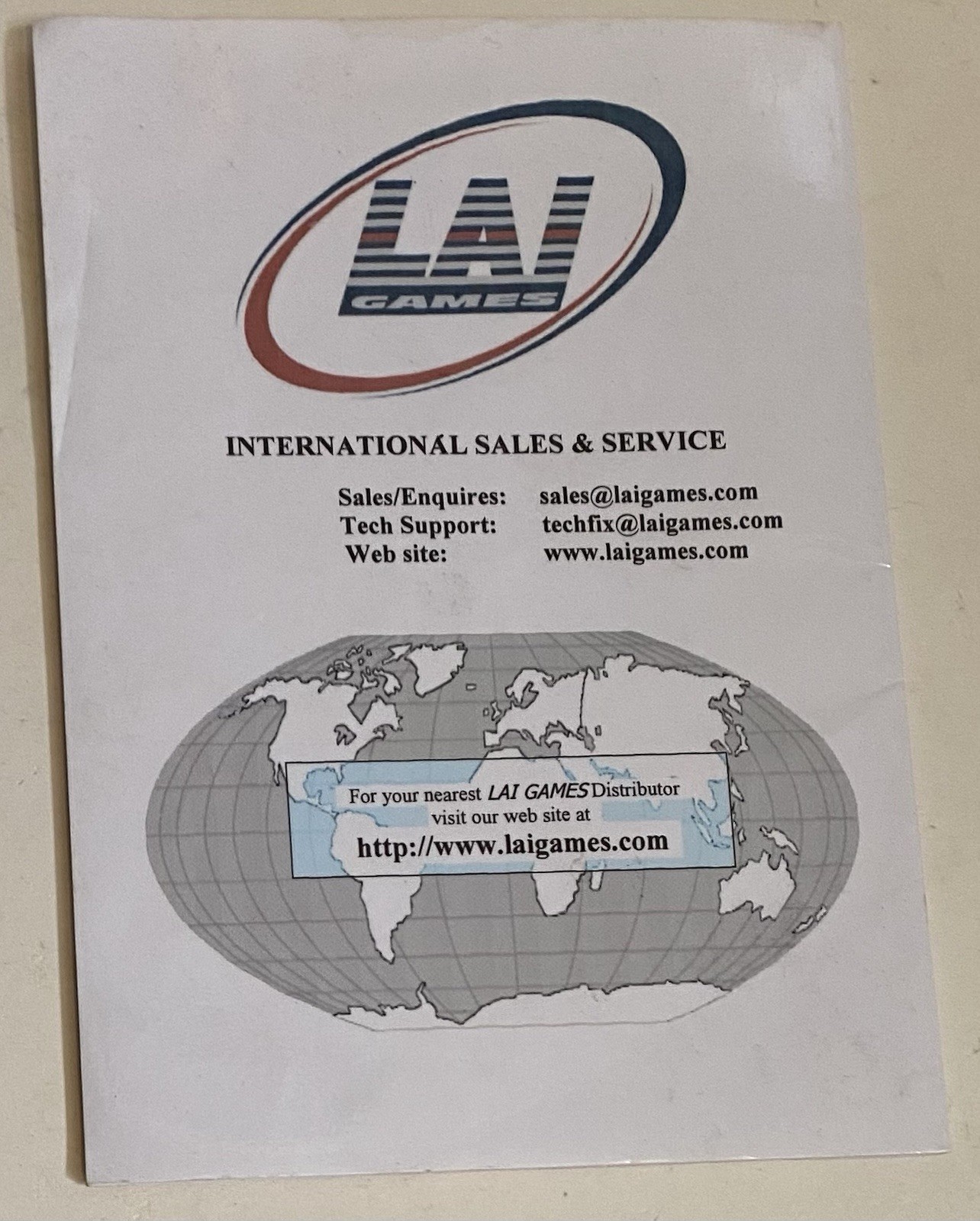 LAI Stacker arcade game operators manual