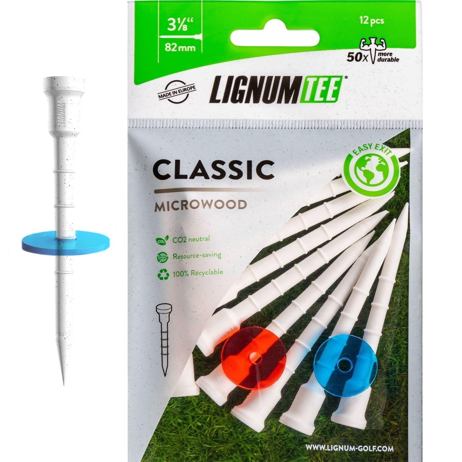 LIGNUM Unbreakable Microwood Golf Tees 50x More Durable/Adjustable Golf Tee/I...