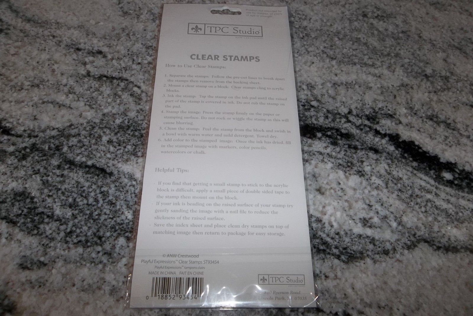 TPC Studio "Playful Expression" Clear Stamps 18 pc. New