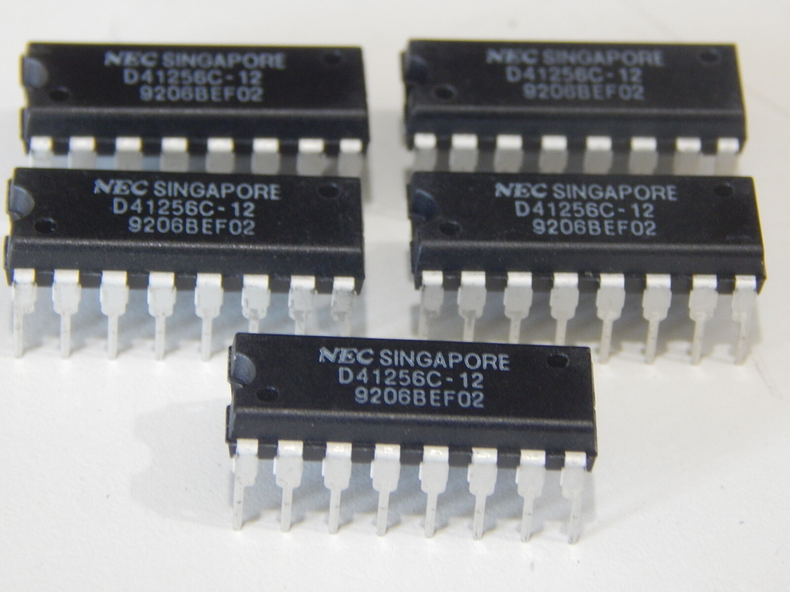 NEC UPD41256C-12 D41256C12 DYNAMIC RAM PAGE MODE 256K X 1 16 PIN DIP - LOT OF 5