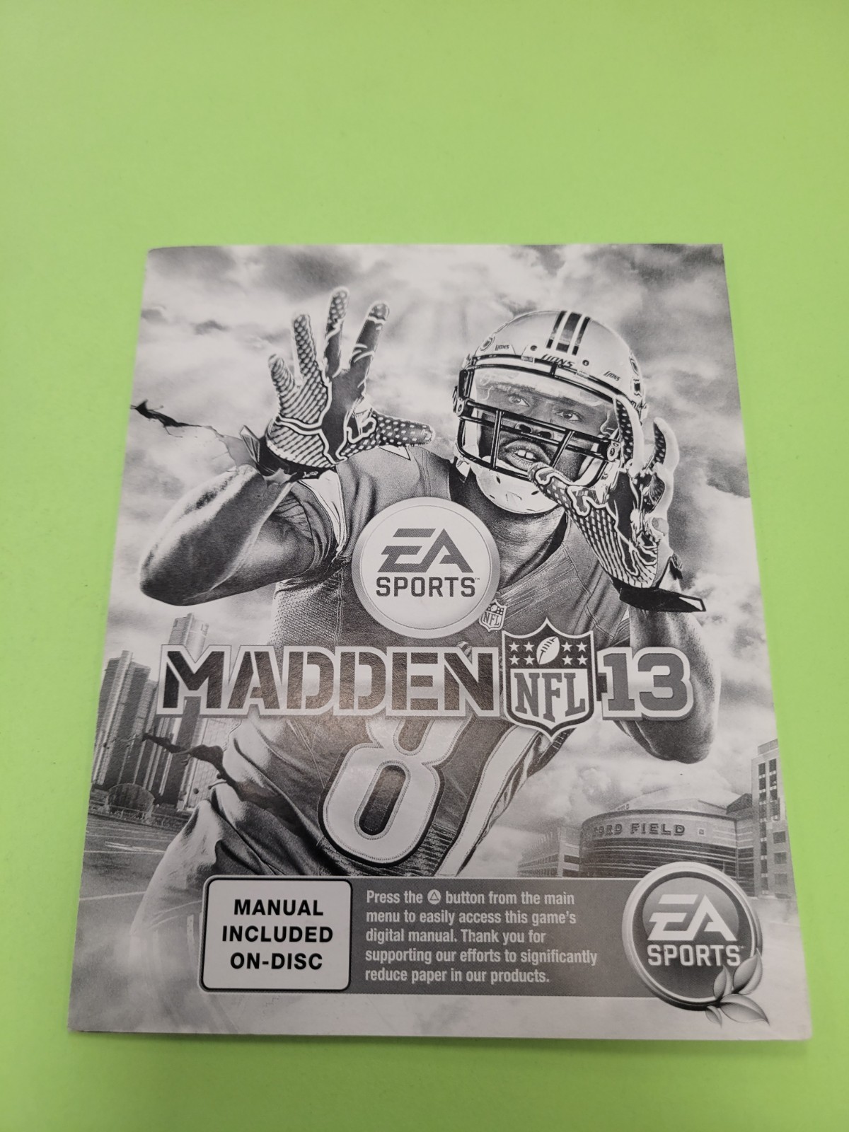 (Manual Only) Madden NFL 13 Sony Playstation 3
