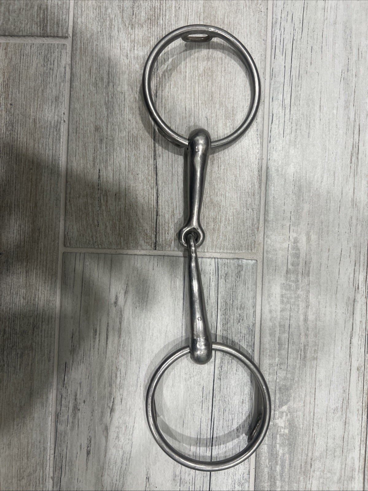 Blue Ring Snaffle, 5 1/2 Inches With 3 1/2 Inch Bit Ring With 2 Loop Attachments