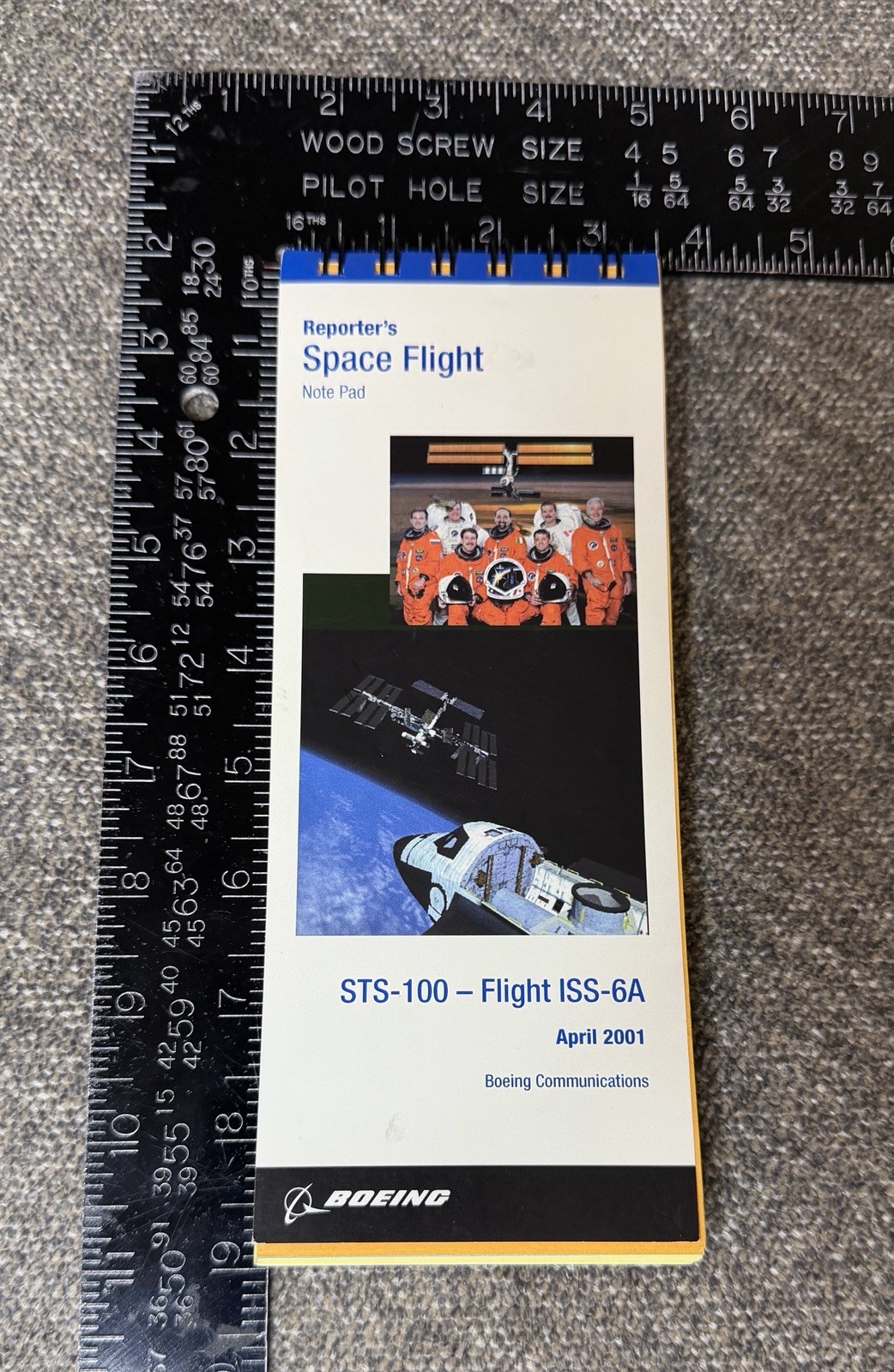 NASA STS-100 Boeing Press Notepad ISS Canadarm2 2001