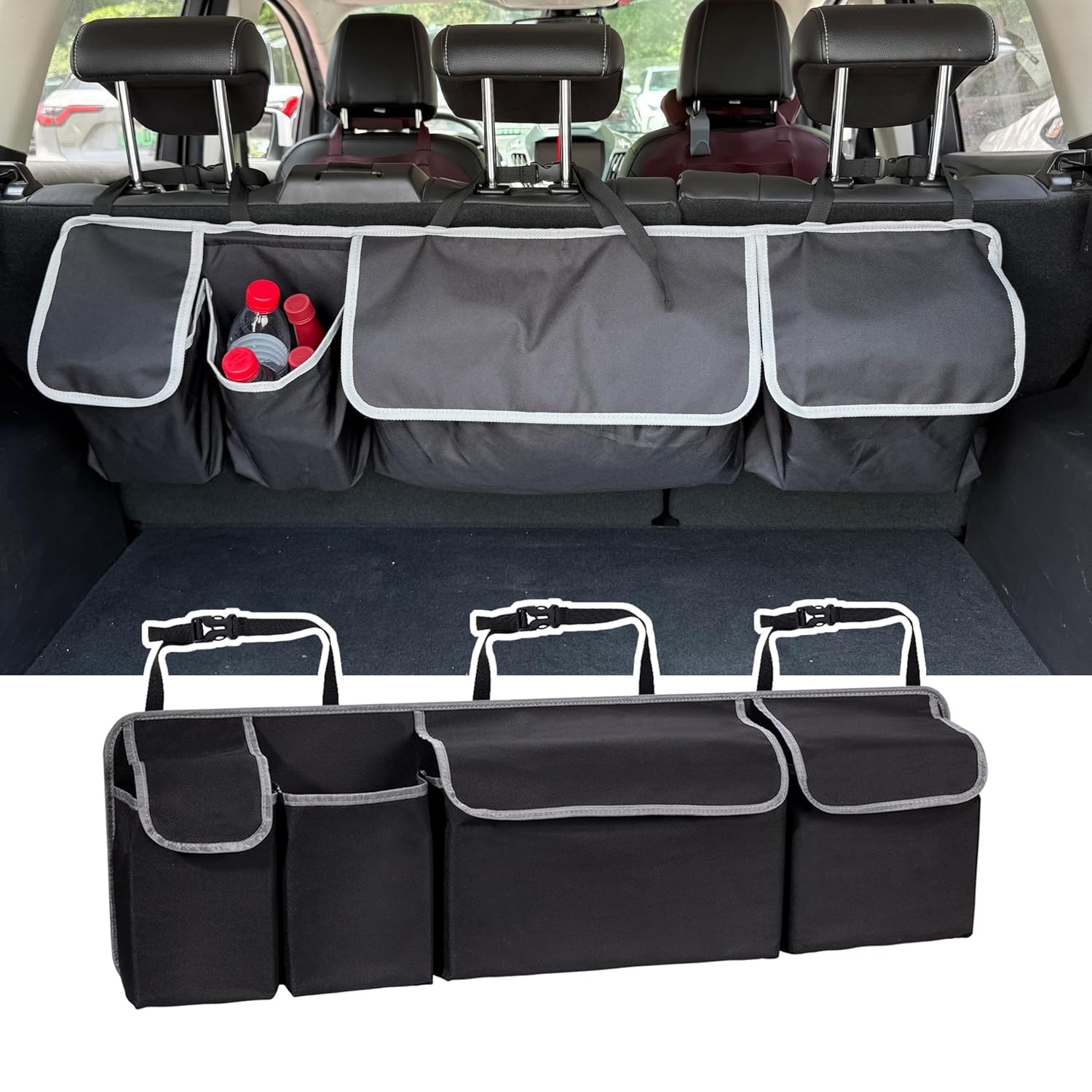 Car Trunk Organizer, Foldable SUV/MPV/Truck Storage Solution, Trunk Storage,
