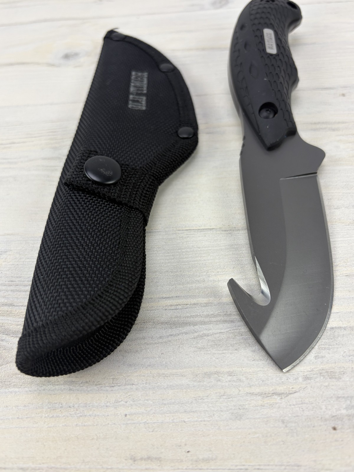 Schrade Old Timer Copperhead Guthook Fixed Blade Hunting Skinning Knife + Sheath