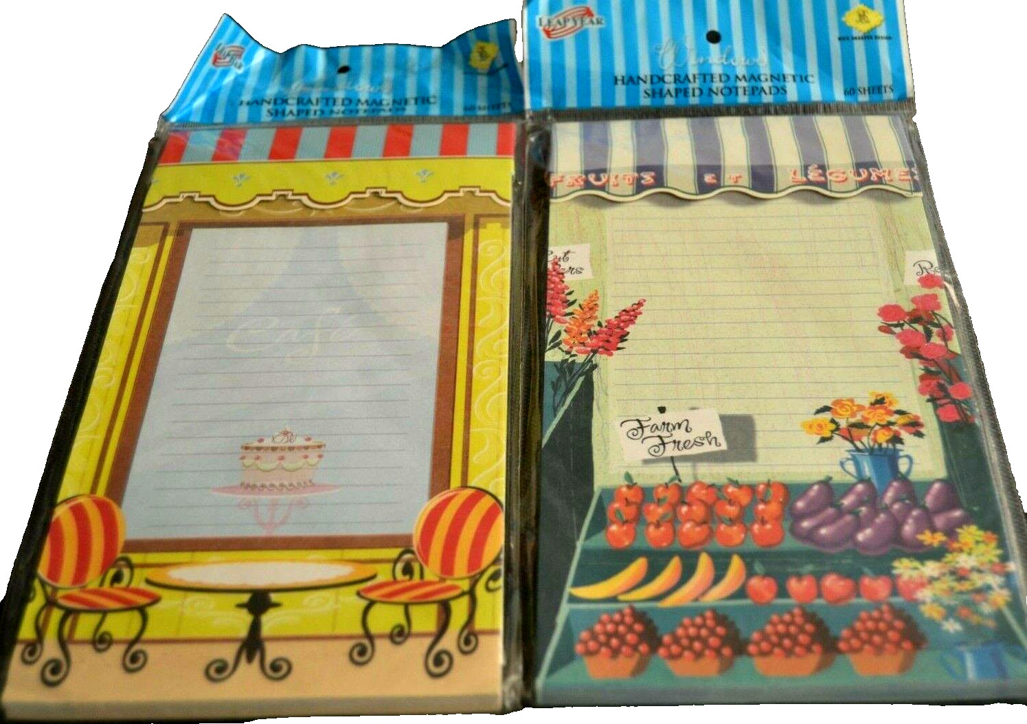 Magnetic Grocery Pads Lined Notes PRODUCE STAND CAKE BAKERY 2 by Leap Year NIP