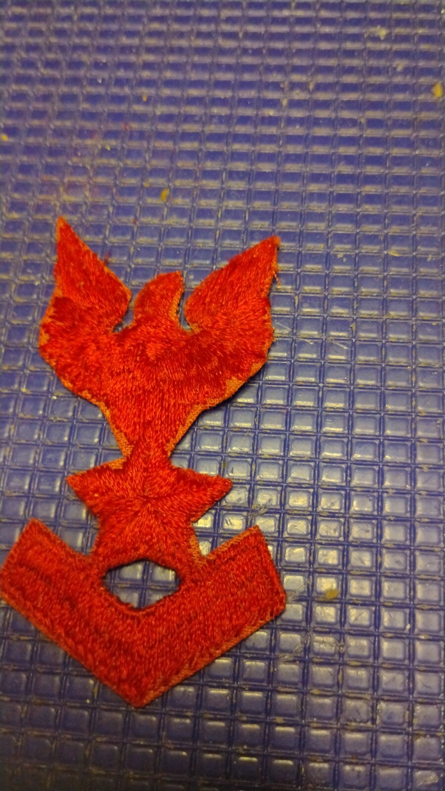 Vintage Naval Military Patch Red Eagle Above Star