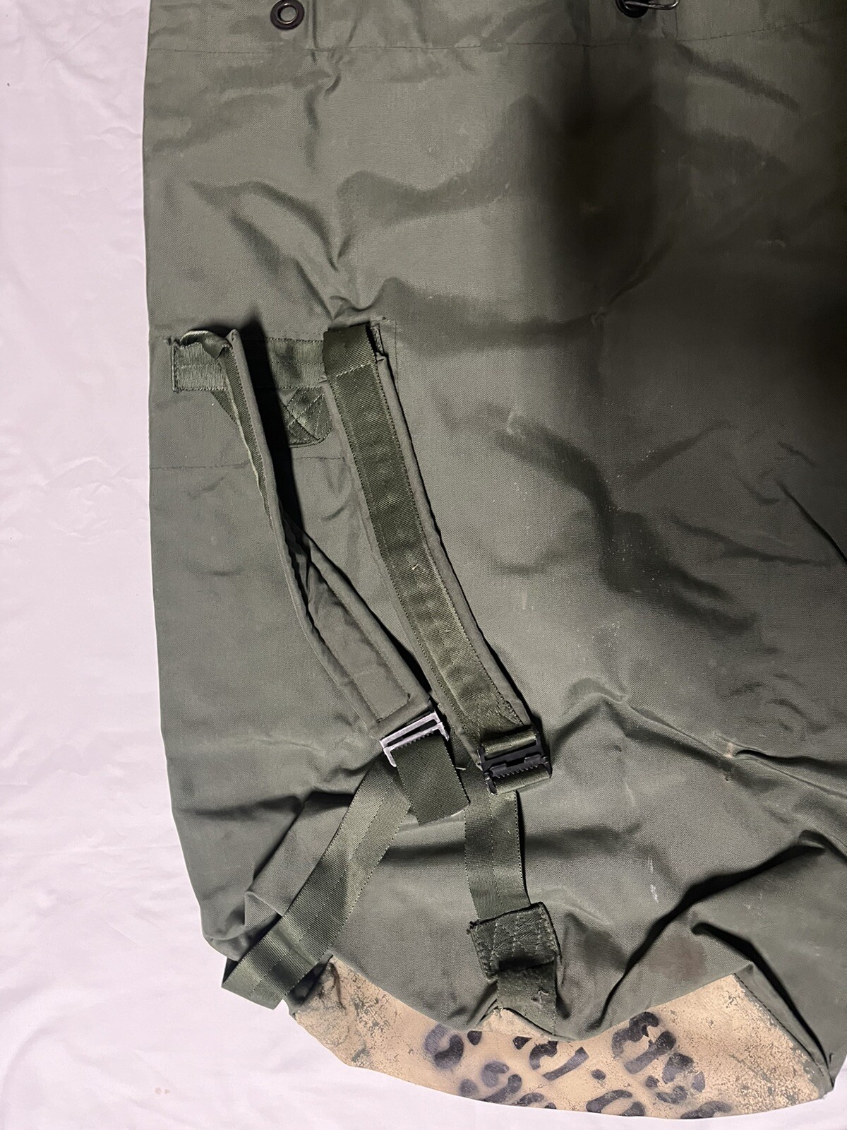 USGI OD Green Duffel Bag Sea Bag with Shoulder Straps Top Loading EXCELLENT
