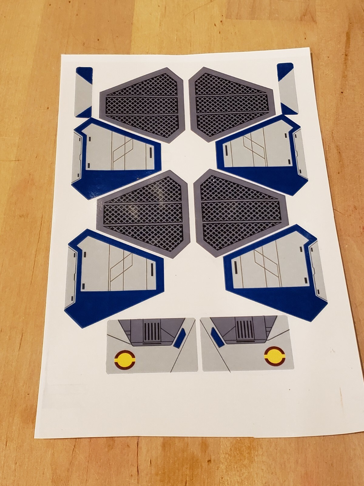 Custom Dark Blue Sticker Sheet fits Lego Star Wars 75281 75135 75038 9494 7661