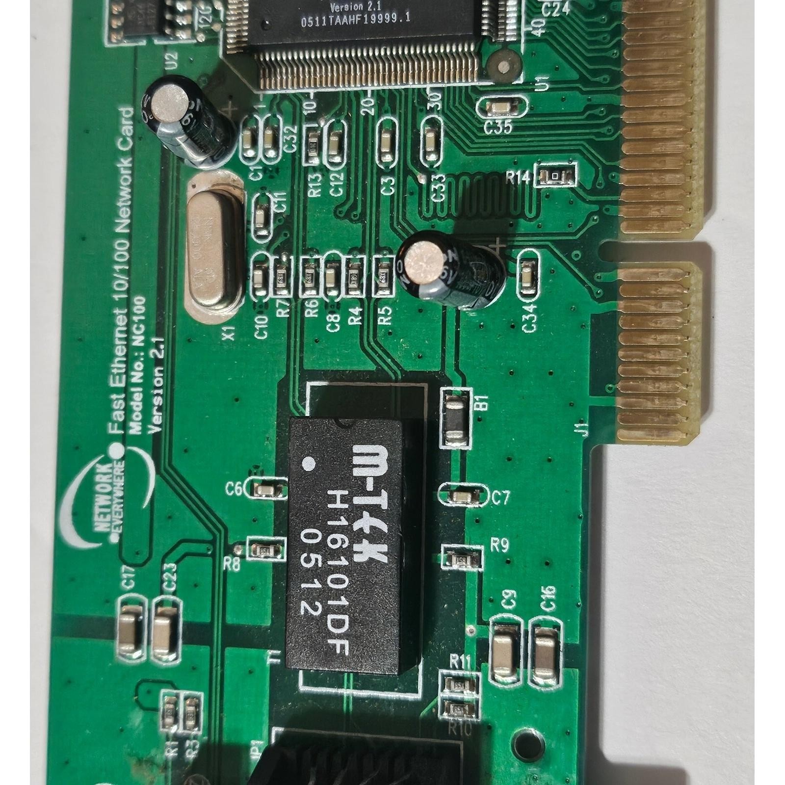 Vintage Network Everywhere 10/100 Fast Ethernet Network Card NC100 Version 2.1