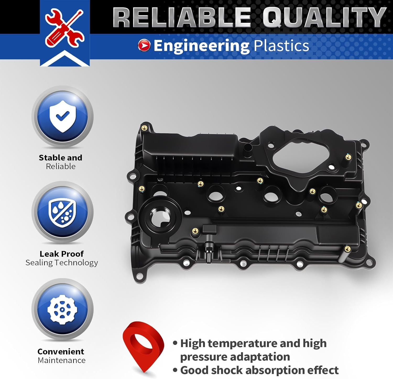 224002GGB0 Engine Valve Cover with Gasket for Sonata Optima Santa Fe 2.0L 2.4L 8