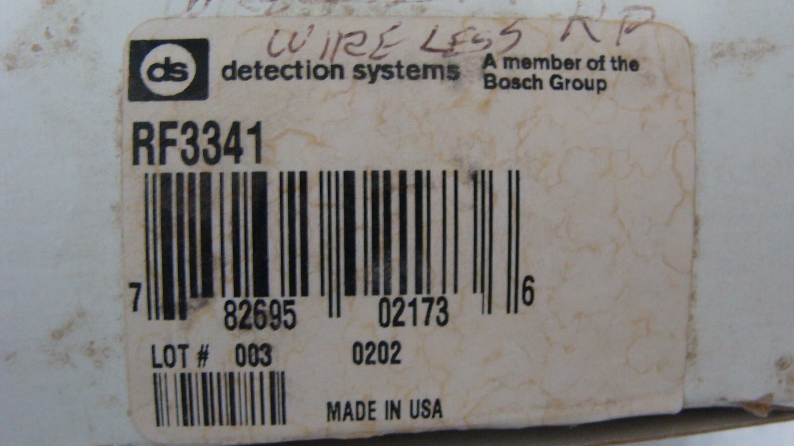DS DETECTION SYSTEMS RF3341 Wireless Keypad NEW NOS o