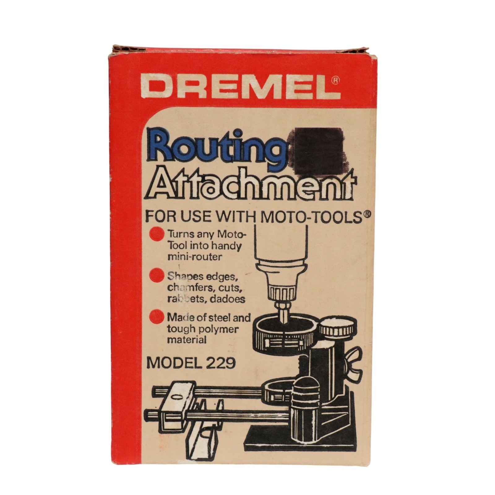 DREMEL ROUTER ATTACHMENT MODEL NO. 229 ~~For Use with Moto-Tools