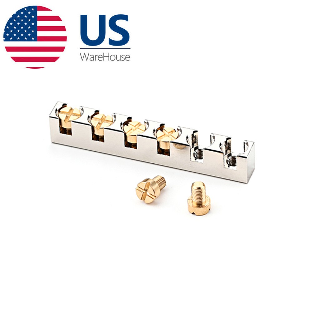 Pre-slotted 42MM Brass Guitar String Nut Compatible for Les Paul LP SG SC ST